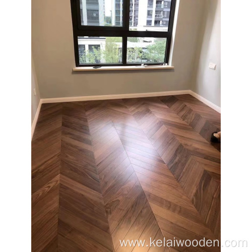 American walnut chevron fishbone hardwood flooring